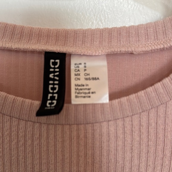 Pink Ribbed Long Sleeve Top - Picture 2 of 3